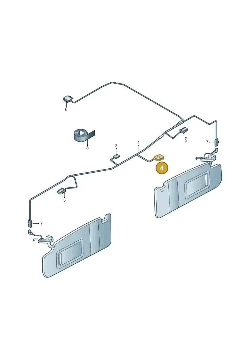 8E0972416A — Volkswagen Golf 2.0 (2016-2020) diagram 746972300, position 4