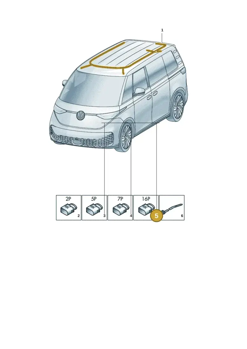 8E0972416A — Volkswagen ID.Buzz (2022-) diagram 15a972150, position 5