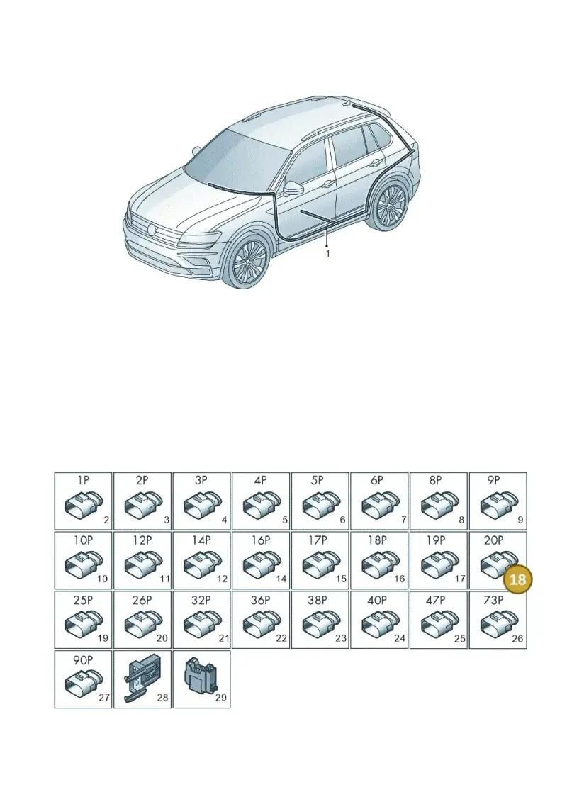 8E0972420B — Volkswagen Tiguan 2.0 4Motion (2016-2024) diagram 884971082, position 18