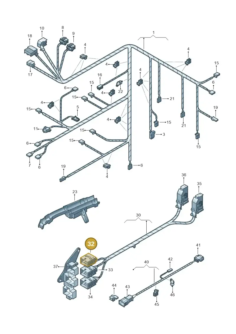 8E0972575A — Volkswagen Phaeton 4motion (2010-2016) diagram 258971900, position 32