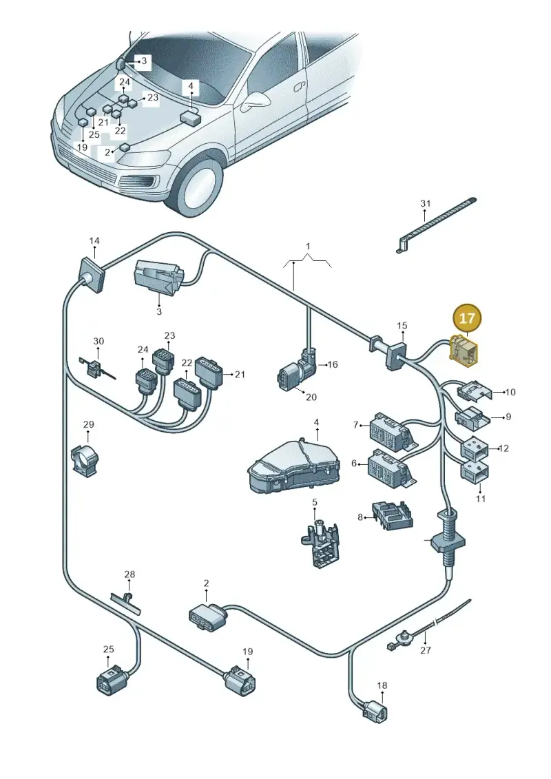 8E0972575 — Volkswagen Touareg BlueMotion (2014-2018) diagram 693971200, position 17