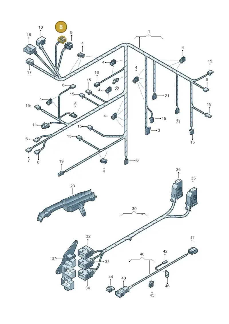 8E0972585 — Volkswagen Phaeton 4motion (2010-2016) diagram 258971900, position 8
