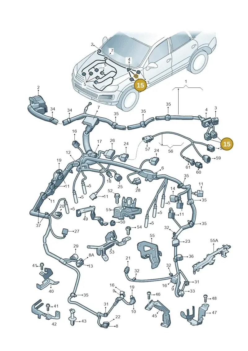 8E0972585 — Volkswagen Touareg BlueMotion (2014-2018) diagram 693971120, position 15
