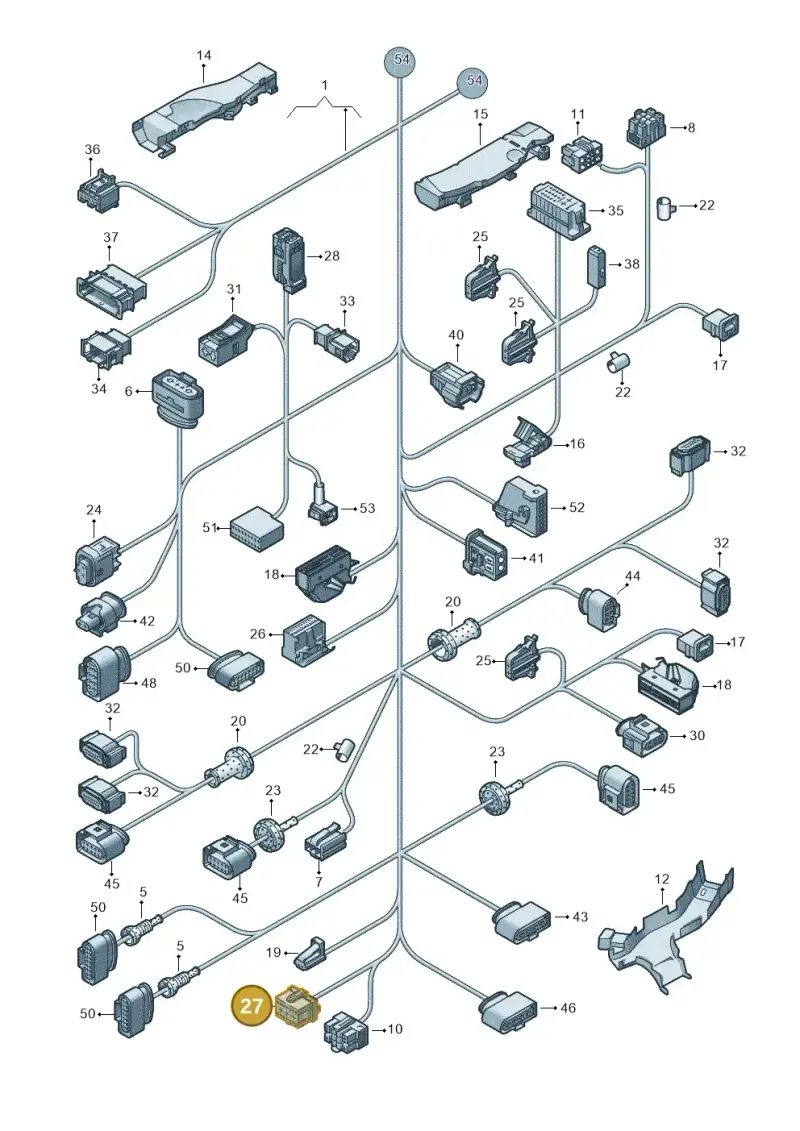 8E0972585 — Volkswagen Touareg (2010-2012) diagram 693971830, position 27