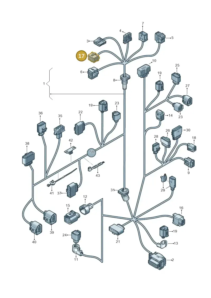 8E0972585A — Volkswagen Touareg (2012-2014) diagram 693971790, position 17