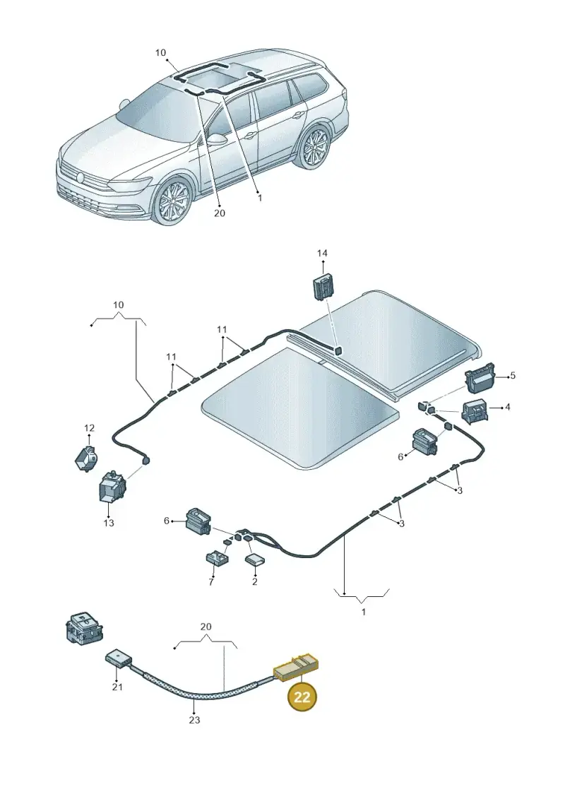 8E0972643 — Volkswagen Tiguan 2.0 4Motion (2017-2024) diagram 793972420, position 22
