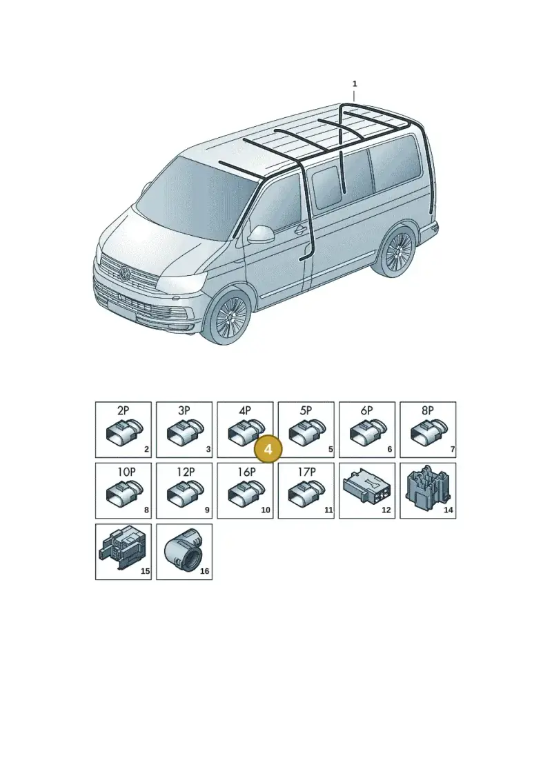 8E0972643 — Volkswagen Transport. multivan (2019-2024) diagram 7em972086, position 4
