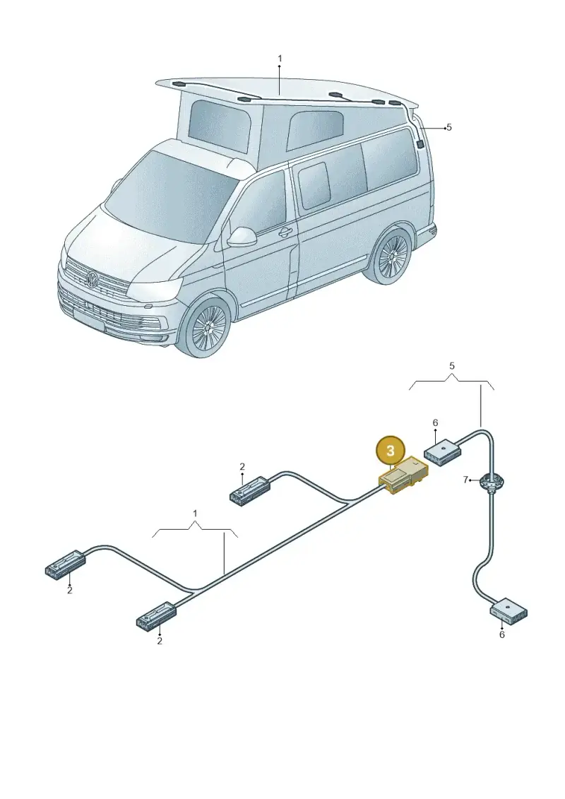 8E0972643 — Volkswagen Caravelle (2019-2024) diagram 861972650, position 3