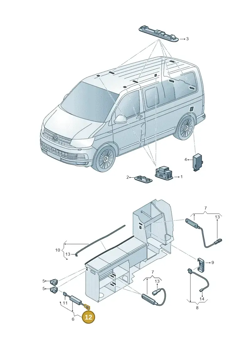 8E0972643 — Volkswagen Transport. multivan (2019-2024) diagram 871959010, position 12