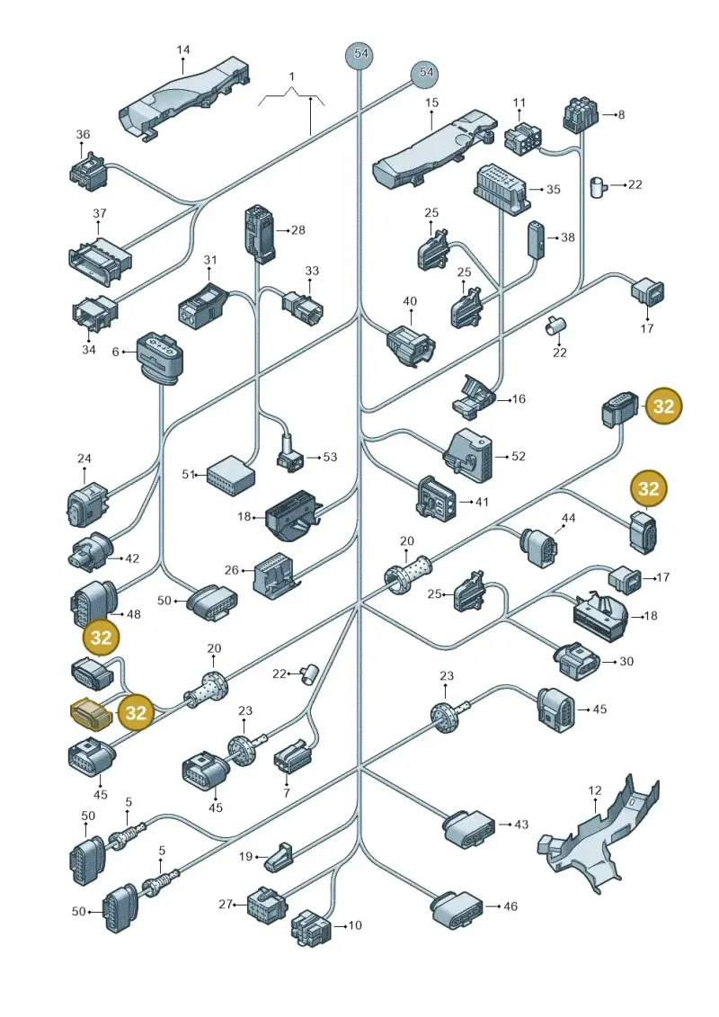 8E0972712 — Volkswagen Touareg (2012-2014) diagram 693971830, position 32