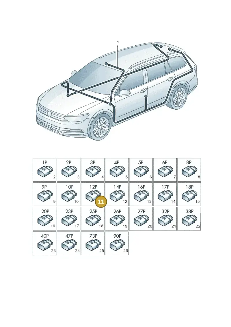 8E0972712 — Volkswagen Passat saloon (2014-2024) diagram 793971900, position 11