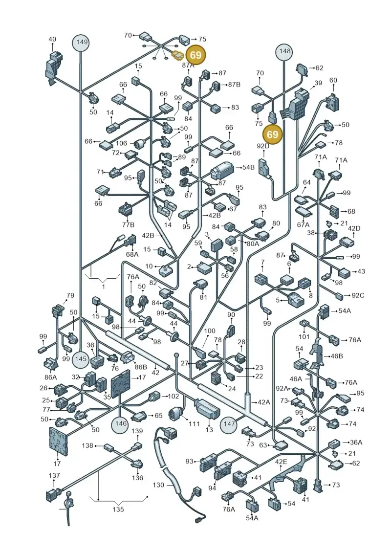 8E0972714 — Volkswagen 7L6 platform diagram 274971800, position 69