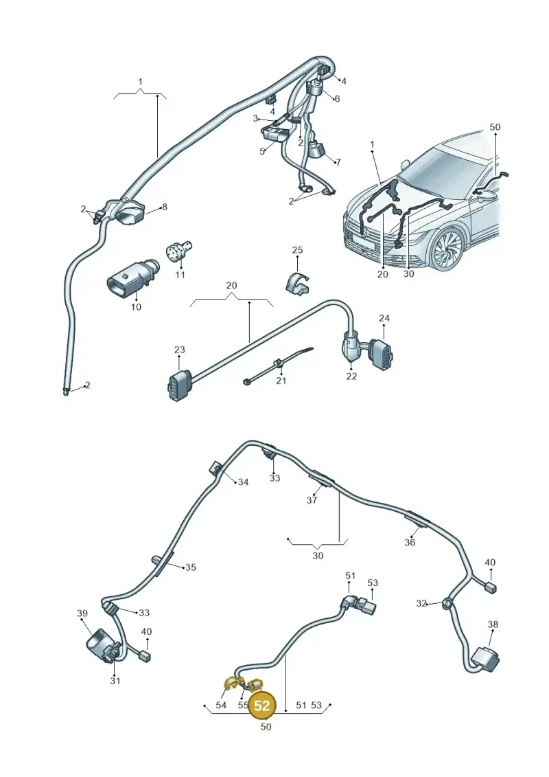 8E0973202A — Volkswagen Arteon (2017-2023) diagram 828971880, position 52
