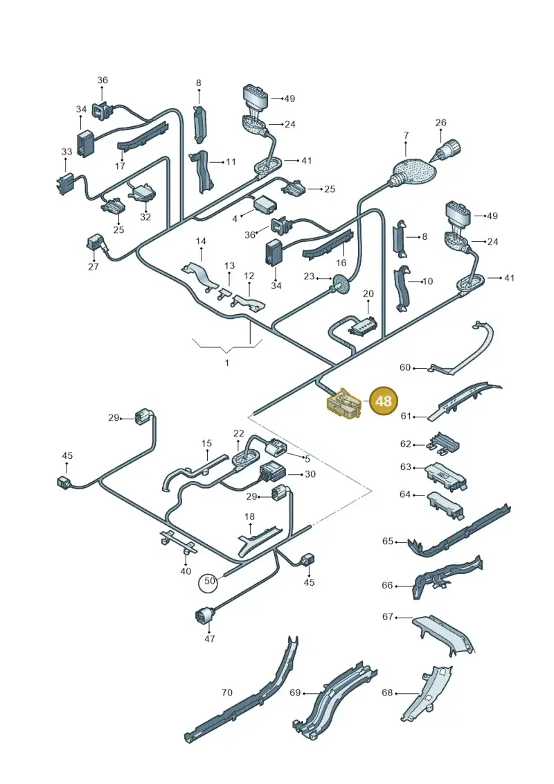 8E0973714 — Volkswagen Touran 2.0 (2010-2015) diagram 409971840, position 48