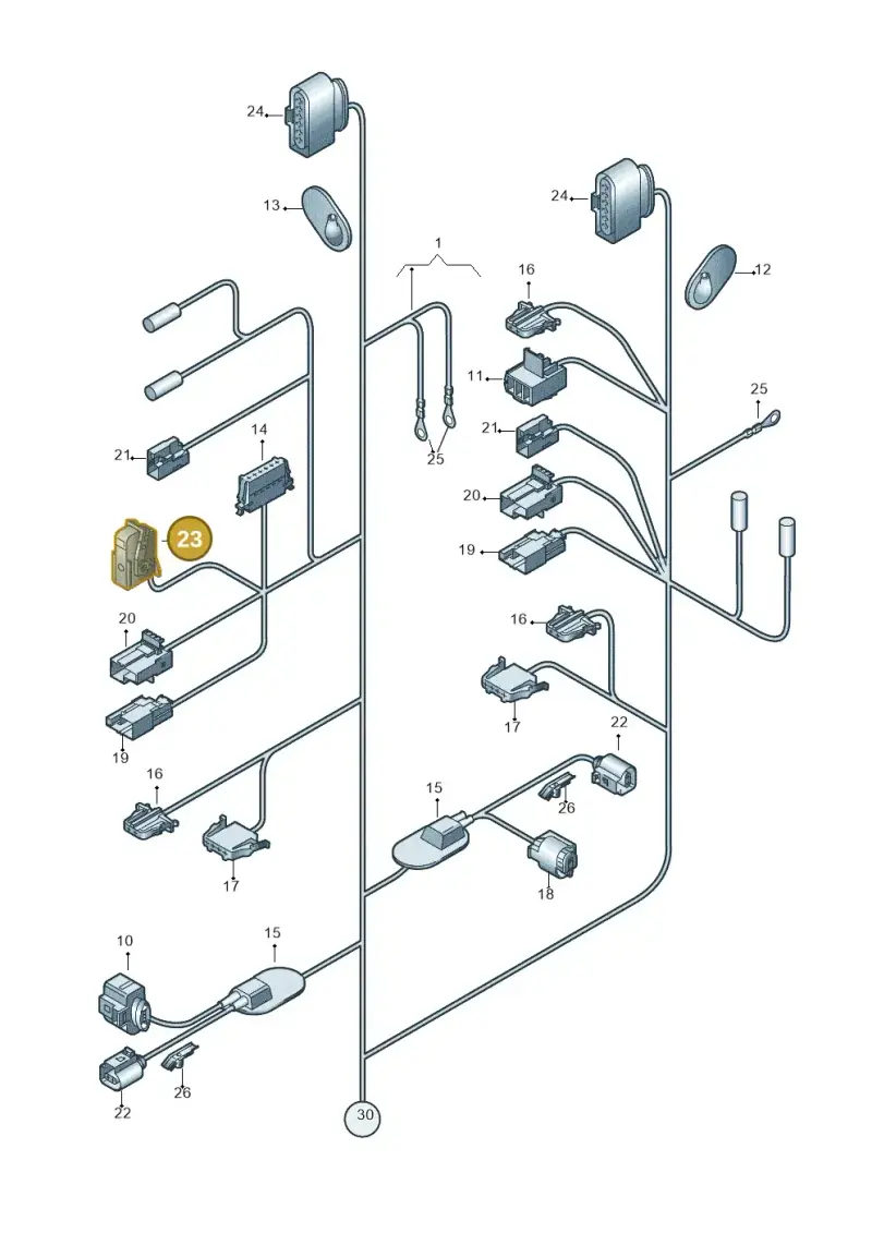 8E0973714 — Volkswagen Caddy panel van (2008-2010) diagram 443971840, position 23