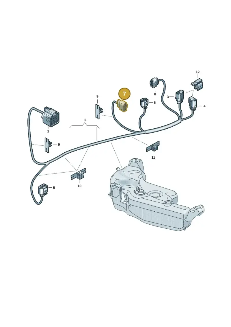 8E0973999 — Volkswagen Caddy Maxi Kombi (2020-2024) diagram 2ka971075, position 7