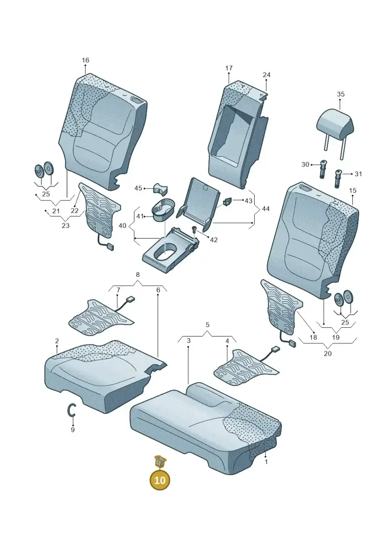 8E5886373 — Volkswagen Touareg (2012-2014) diagram 693885800, position 10