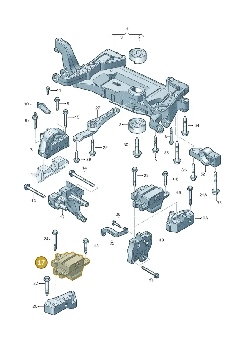 8J0199555D — Volkswagen Passat CC (2008-2012) diagram 460199200, position 17