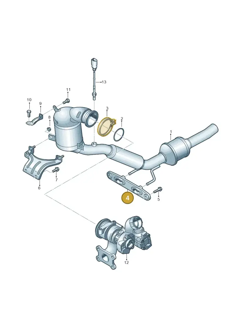 8J0253144M — Volkswagen Golf 2.0 BlueMotion (2019-2024) diagram 793253200, position 4