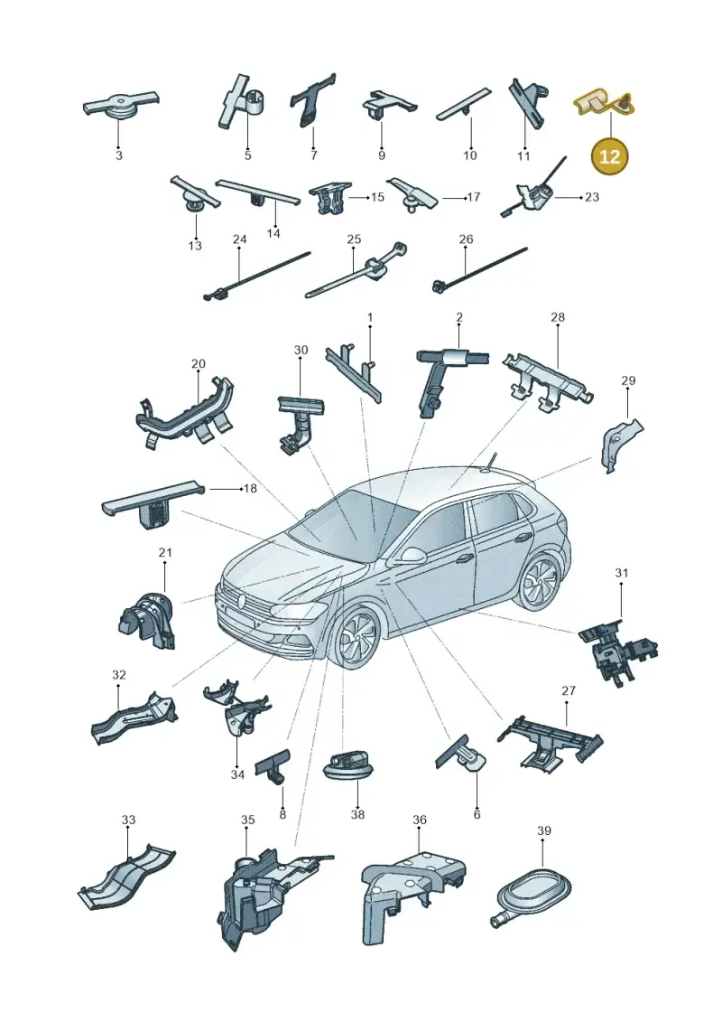 8J0971848 — Volkswagen GOLF             "ZA." (2005-2007) diagram 602971830, position 12