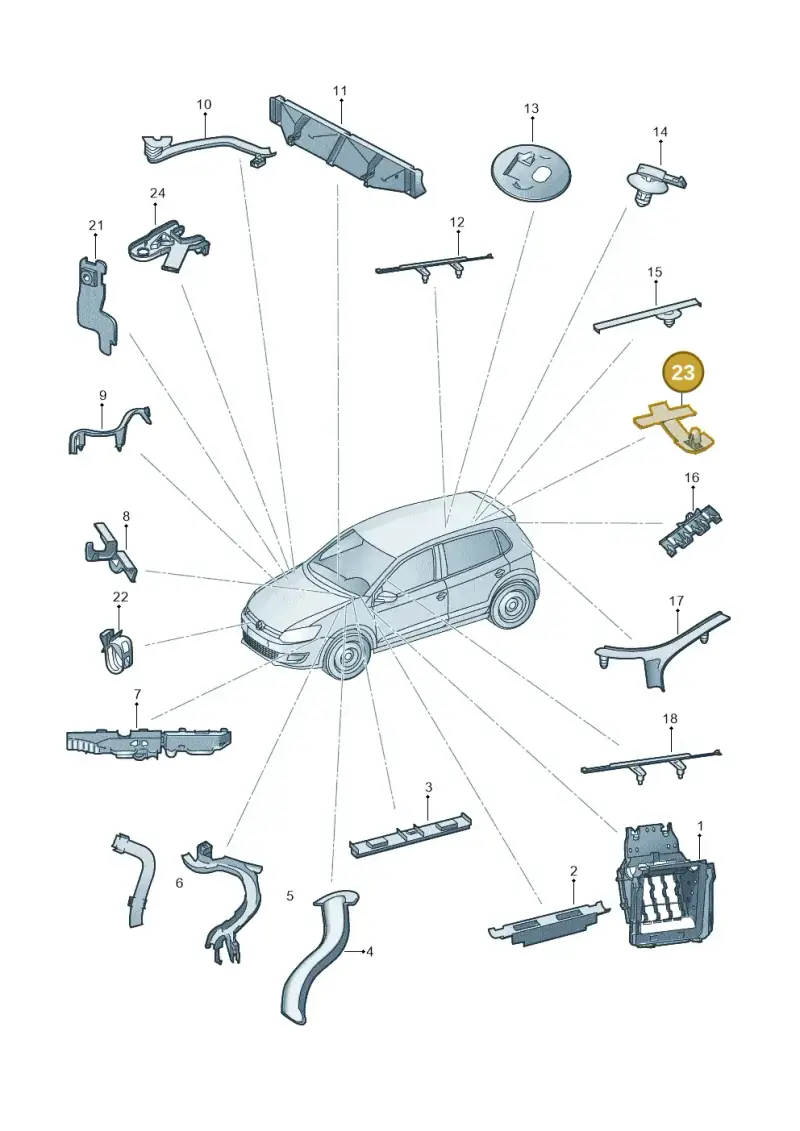 8J0971848 — Volkswagen Polo Vivo (2017-) diagram 794972050, position 23