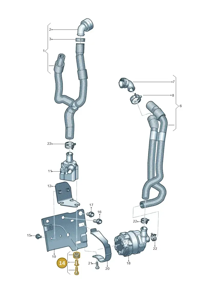 8J7871719 — Volkswagen Passat estate (2023-) diagram 793121120, position 14