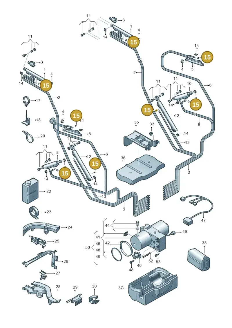8J7898755A — Volkswagen EOS 2.0 (2008-2010) diagram 482871600, position 15