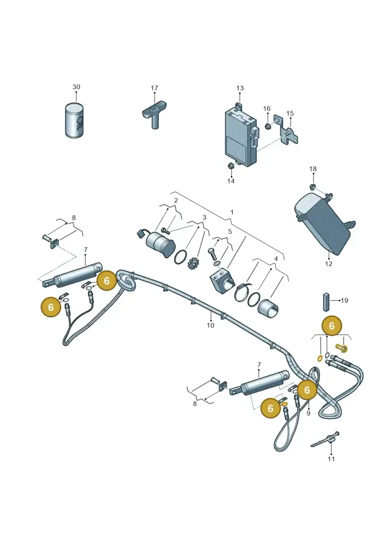 8J7898755A — Volkswagen Golf Cabriolet (2011-2016) diagram 642871200, position 6