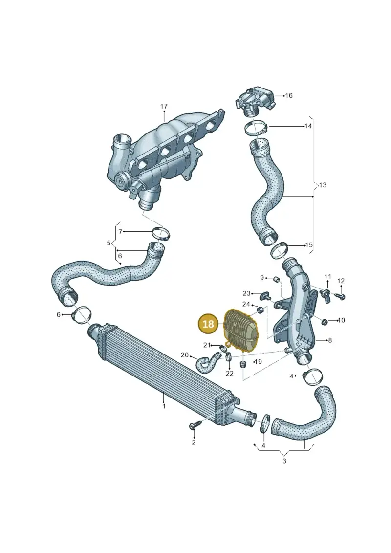 8K0129955A — Volkswagen Phideon (2016-2023) diagram 620145900, position 18