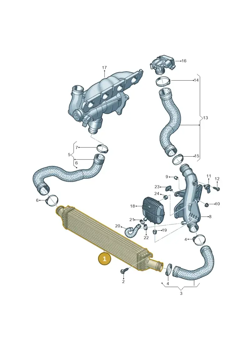 8K0145805P — Volkswagen Phideon (2016-2023) diagram 620145900, position 1