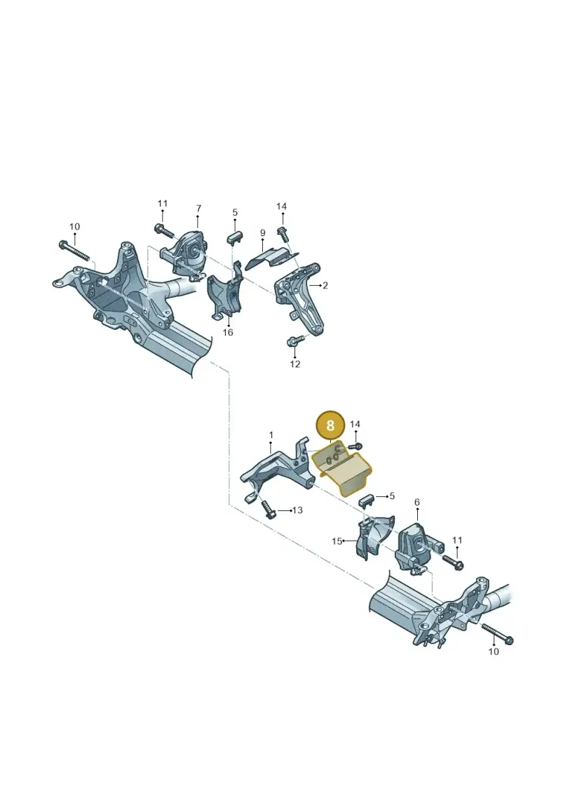 8K0199387T — Volkswagen Phideon (2016-2023) diagram 696199070, position 8