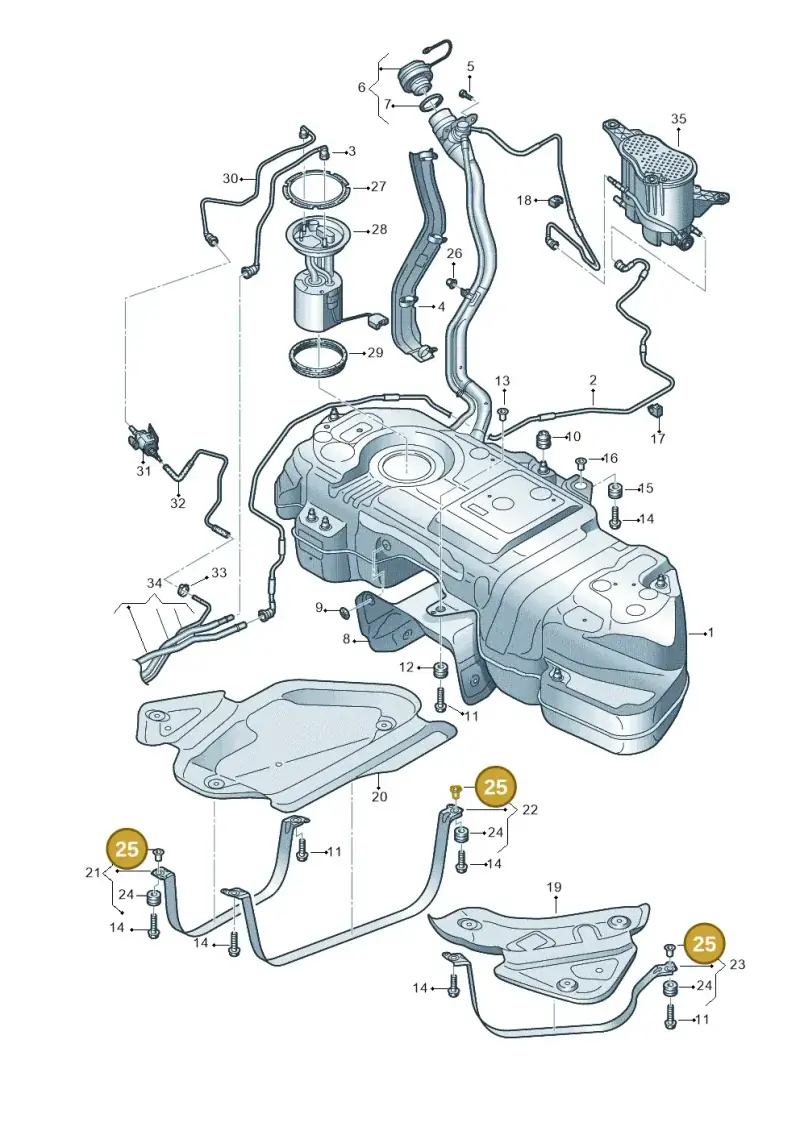 8K0201693C — Volkswagen Touareg (2017-2023) diagram 439201450, position 25