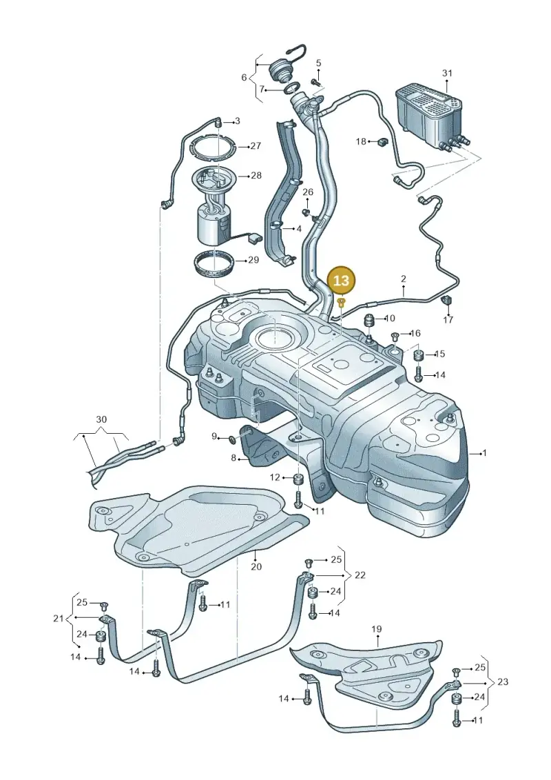 8K0201693D — Volkswagen Touareg (2017-2023) diagram 439201050, position 13