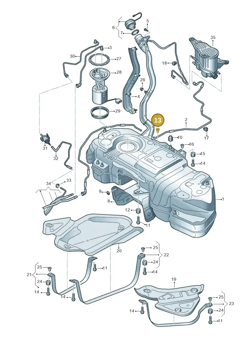 8K0201693D — Volkswagen Touareg (2017-2023) diagram 439201450, position 13