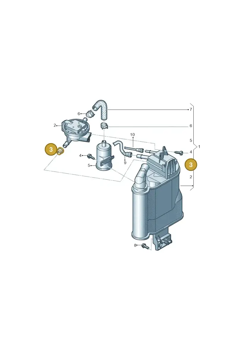 8K0201848 — Volkswagen Golf 1.4 BlueMotion (2012-2017) diagram 746201850, position 3