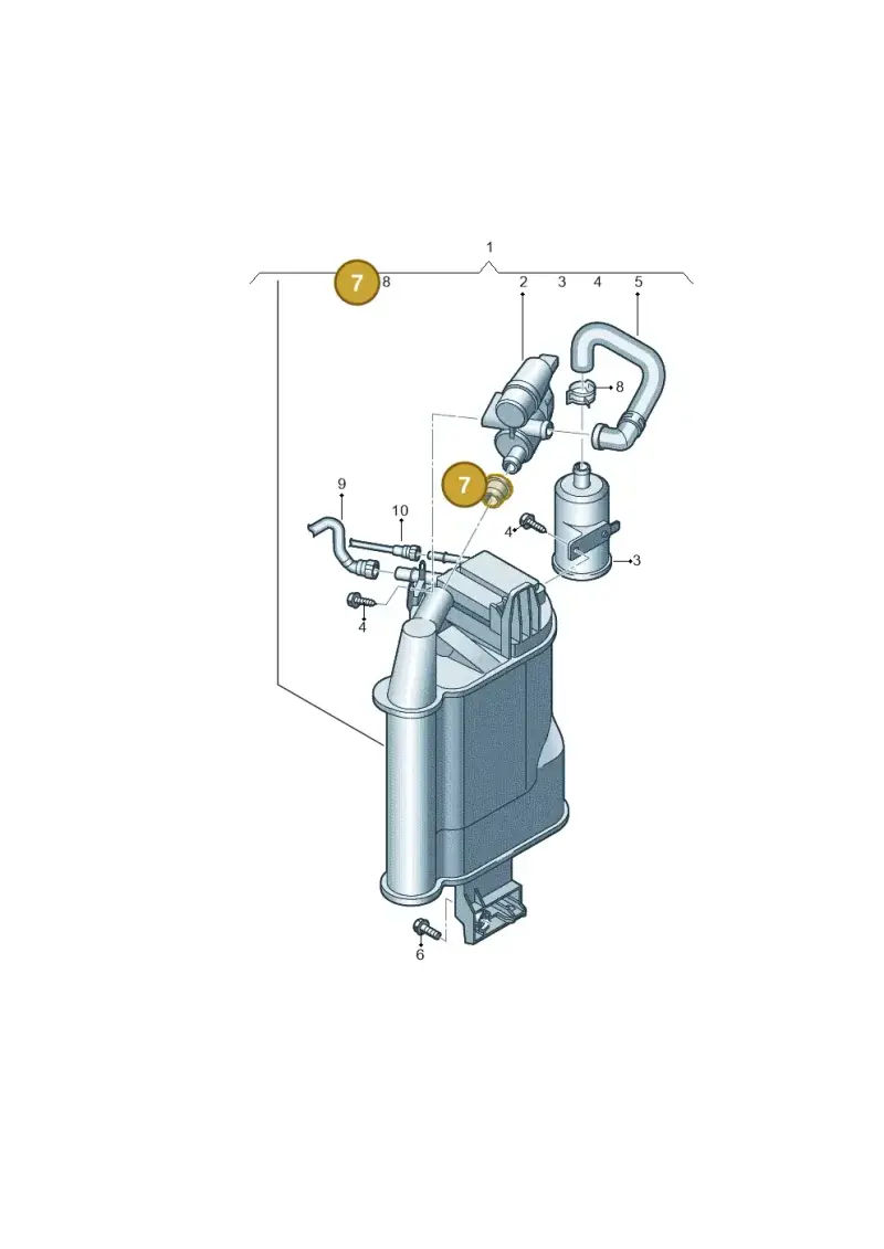 8K0201848 — Volkswagen Golf 2.0 (2016-2020) diagram 827201087, position 7