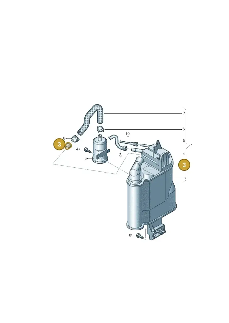 8K0201848 — Volkswagen Golf 2.0 BlueMotion (2019-2024) diagram 746201900, position 3