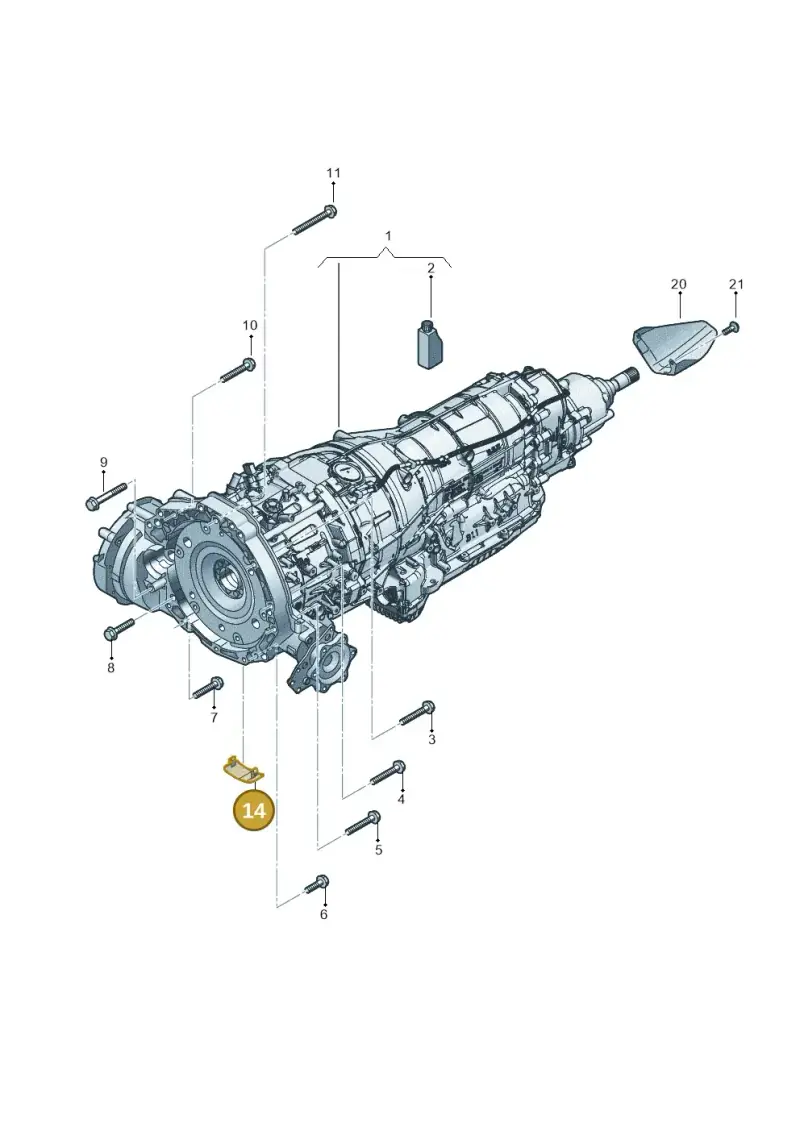 8K0301257A — Volkswagen Touareg (2017-2023) diagram 439300200, position 14