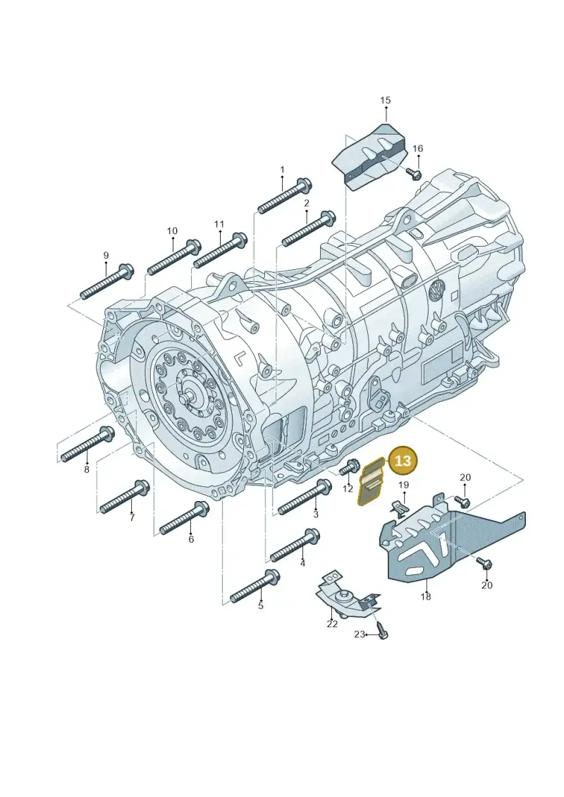 8K0301257A — Volkswagen Amarok twin cab (2022-) diagram 894300850, position 13