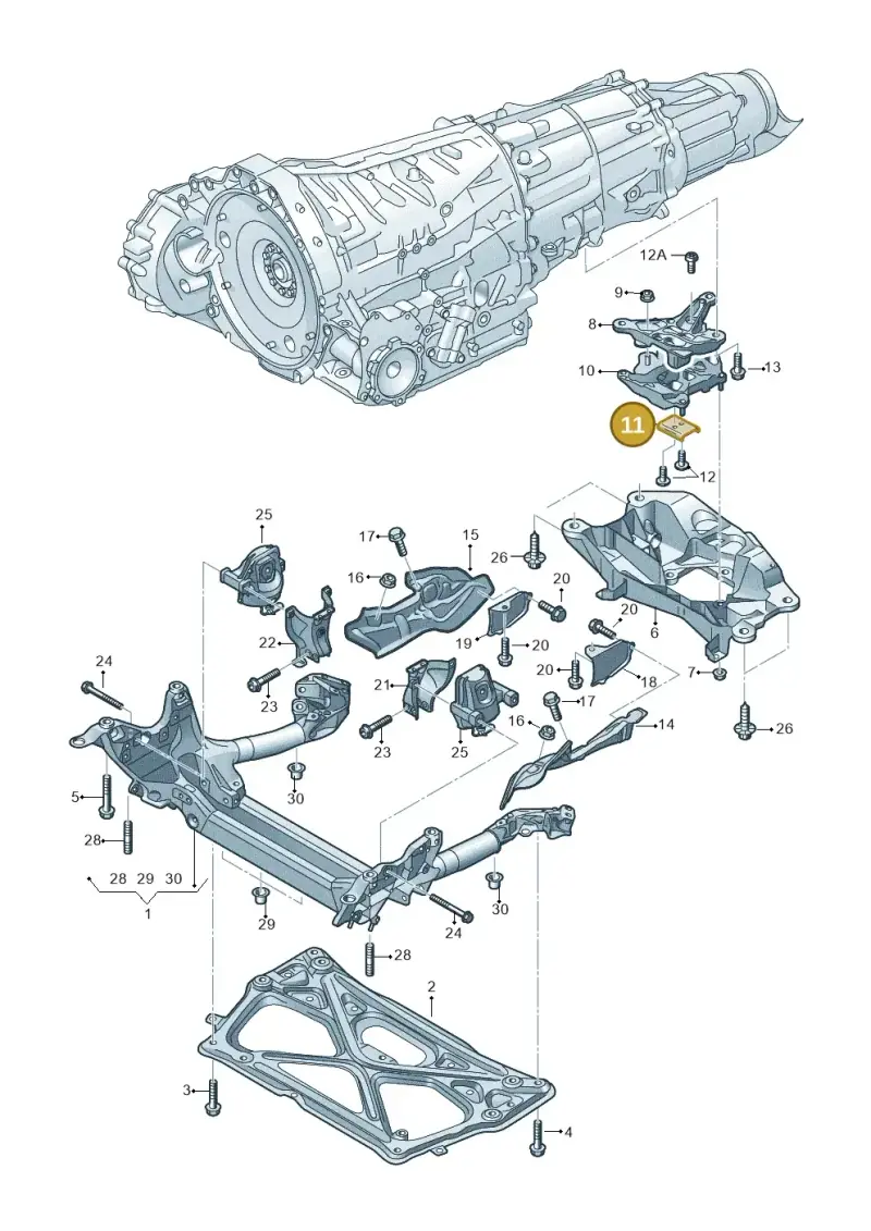 8K0399291F — Volkswagen Phideon (2016-2023) diagram 711399750, position 11