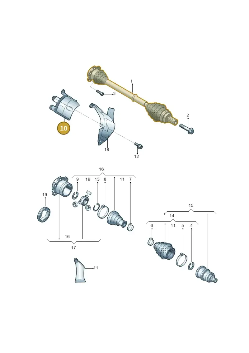 8K0407719 — Volkswagen Phideon (2016-2023) diagram 251407200, position 10