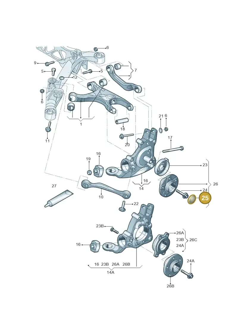 8K0501249 — Volkswagen Phideon (2016-2023) diagram 251505200, position 25