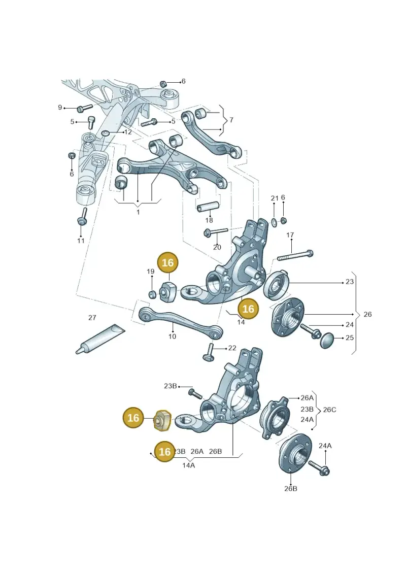 8K0505279E — Volkswagen Phideon (2016-2023) diagram 251505200, position 16