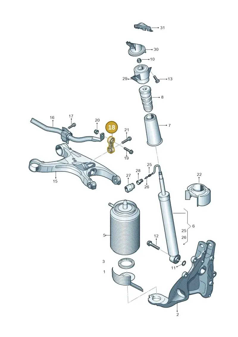 8K0505465G — Volkswagen Phideon (2016-2023) diagram 711511100, position 18