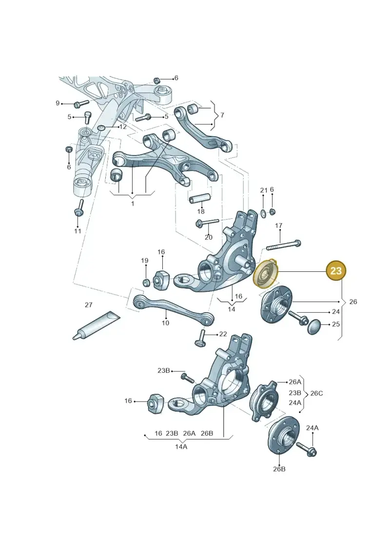 8K0505491A — Volkswagen Phideon (2016-2023) diagram 251505200, position 23