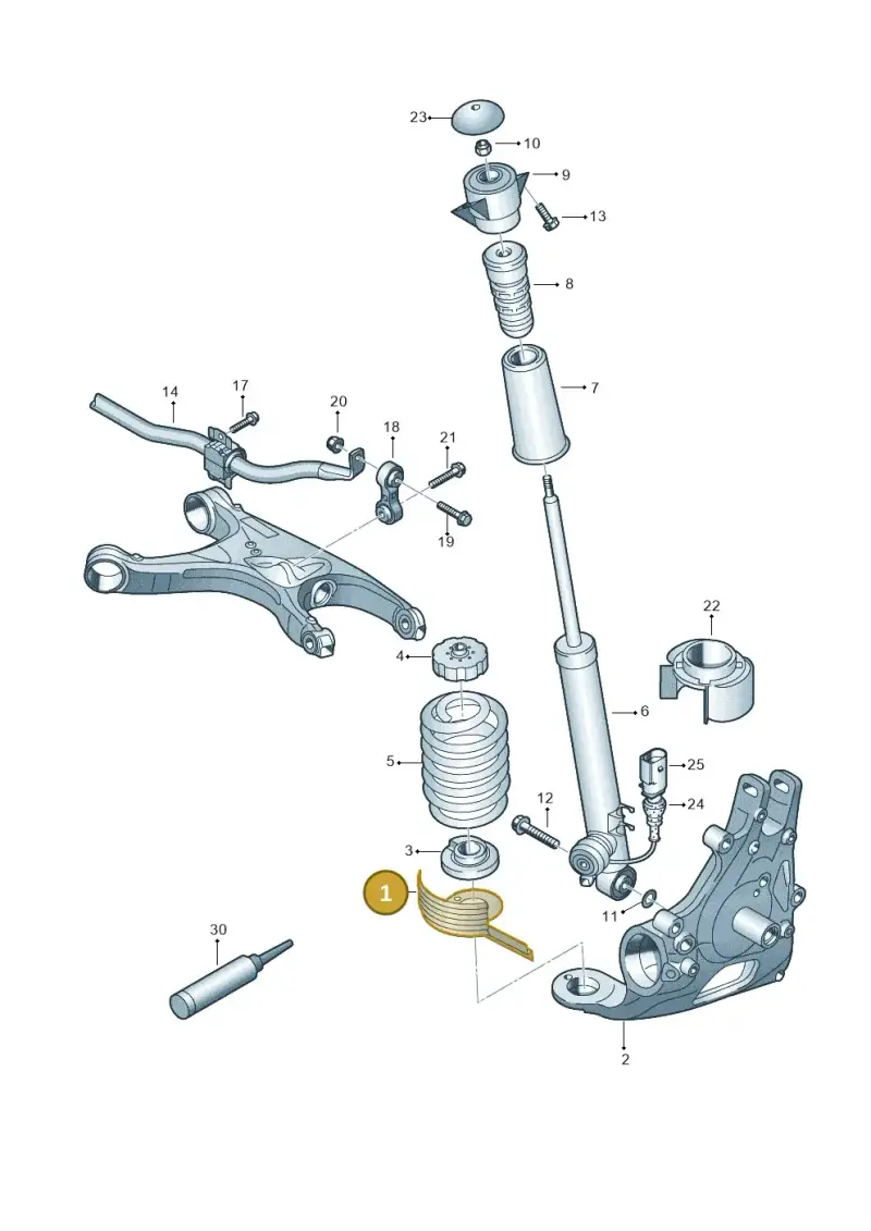 8K0511539E — Volkswagen Phideon (2016-2023) diagram 620511000, position 1