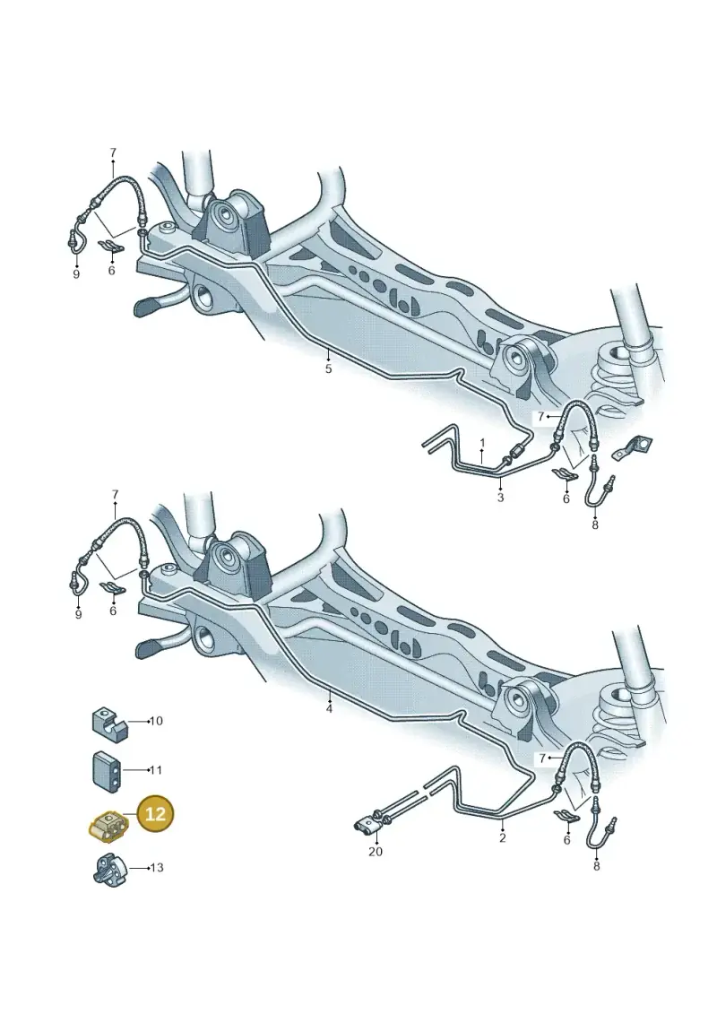 8K0611797D — Volkswagen Jetta 1.6 (2014-2018) diagram 412611300, position 12