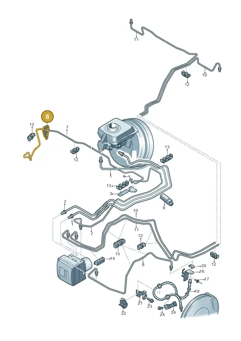 8K0614769B — Volkswagen Phideon (2016-2023) diagram 711611200, position 8