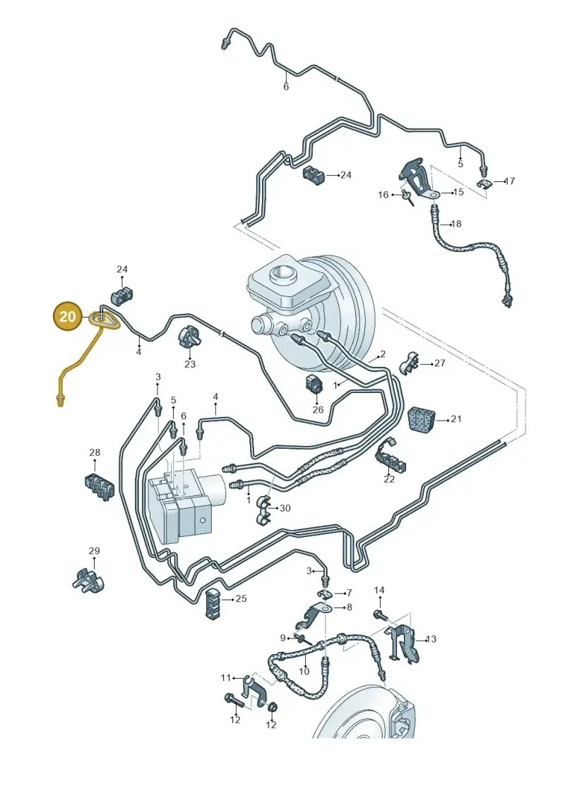 8K0614769B — Volkswagen Touareg (2017-2023) diagram 859611200, position 20