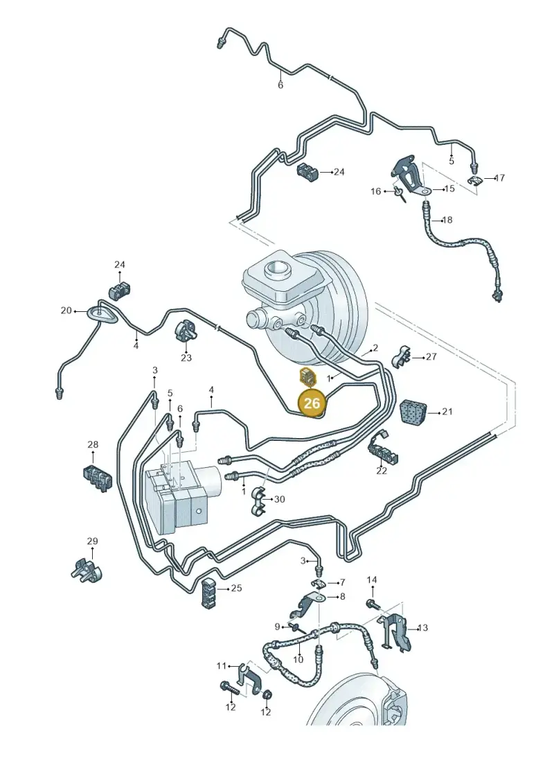 8K0721350 — Volkswagen Touareg (2017-2023) diagram 859611200, position 26